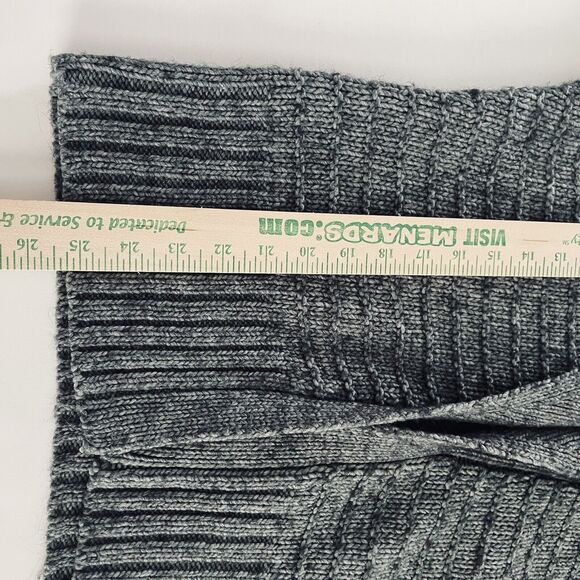 NEW Wool Alpaca Cardigan Sweater Express Small Gray Knit Shawl Collar Chunky - Picture 16 of 16